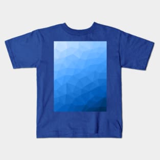 Light blue gradient geometric mesh pattern Triangle Kids T-Shirt